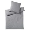Elegante Vichy Bettwäsche Aus Web-Perkal – 240×220 / 2x80x80 Cm – Silber 5