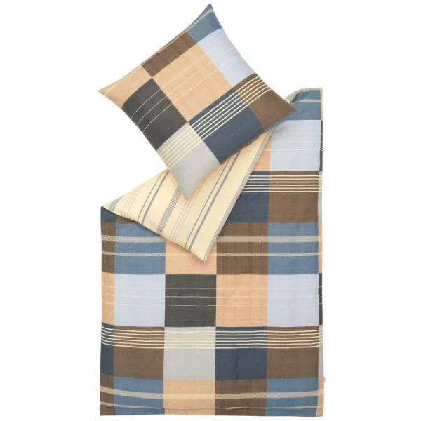ESPRIT Home York Bettwäsche-Set Aus Renforcé – 155×220 / 80×80 Cm – Blue 1