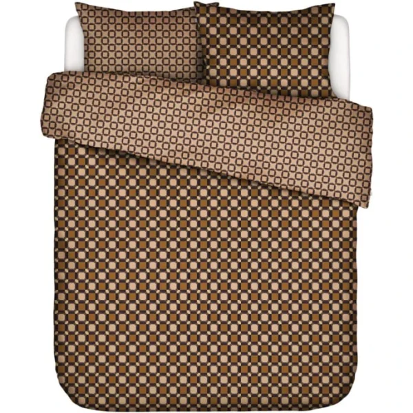 ESSENZA HOME Essenza Teades Bettwäsche-Set Aus Satin – 155×220 / 80×80 Cm – Light Leather 1