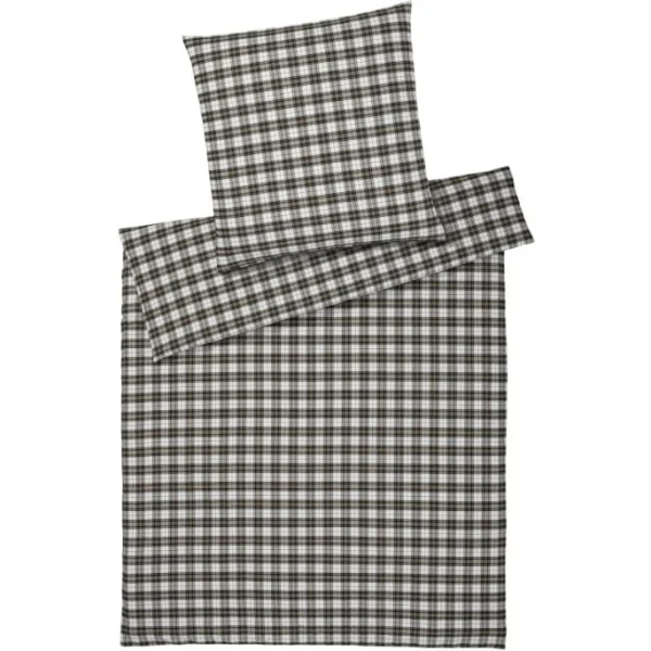Elegante Hyde Park Bettwäsche-Set Aus Soft-Flanell – 135×200 / 80×80 Cm – Schoko 1