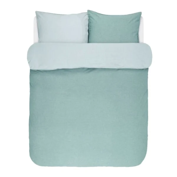 Marc O’Polo Washed Chambray Bettwäsche-Set – 155×200 / 80×80 Cm – Aqua 1