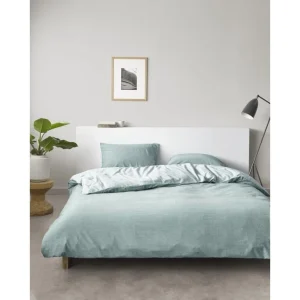Marc O’Polo Washed Chambray Bettwäsche-Set – 155×200 / 80×80 Cm – Aqua 9