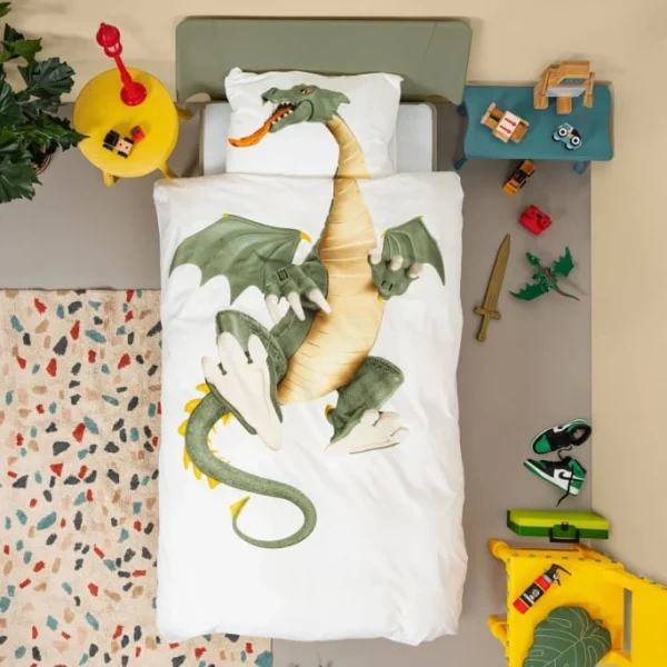 SNURK Dragon Bettwäsche-Set – 135×200 / 80×80 Cm – Multi 3