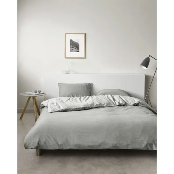 Marc O’Polo Washed Chambray Bettwäsche-Set – 200×200 / 2x80x80 Cm – Grey 4