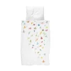 SNURK CRANE BIRDS Bettwäsche-Set – 135×200 / 80×80 Cm – Weiß Mit Motiv 14