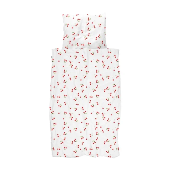 SNURK Cherries Bettwäsche-Set – 135×200 / 80×80 Cm – Weiß 1