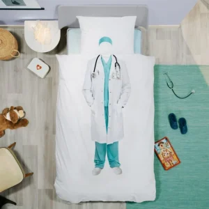 SNURK Doctor Bettwäsche-Set – 135×200 / 80×80 Cm – Weiß 8