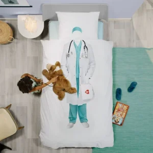 SNURK Doctor Bettwäsche-Set – 135×200 / 80×80 Cm – Weiß 10