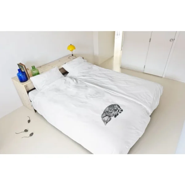 SNURK Ollie Kätzchen Bettwäsche-Set – 135×200 / 80×80 Cm – Weiß Mit Motiv 3