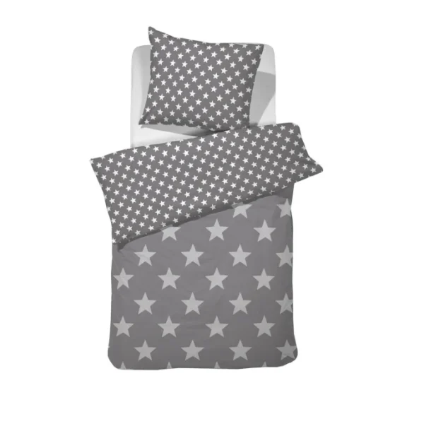 Damai Starville Bettwäsche-Garnitur – 135×200 / 80×80 Cm – Grau 1