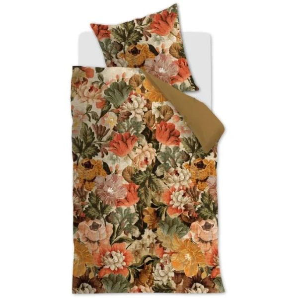 At Home Memory Bettwäsche-Set – 155×220 / 80×80 Cm – Ocker 1