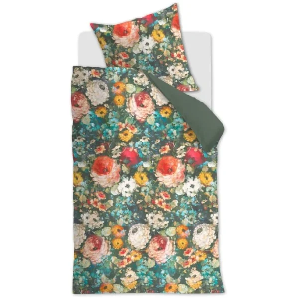 At Home History Bettwäsche-Set – 155×220 / 80×80 Cm – Grün 1