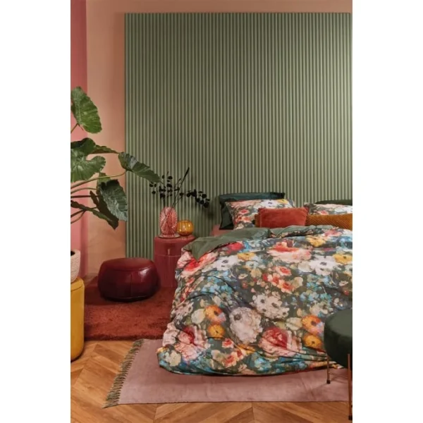 At Home History Bettwäsche-Set – 155×220 / 80×80 Cm – Grün 3