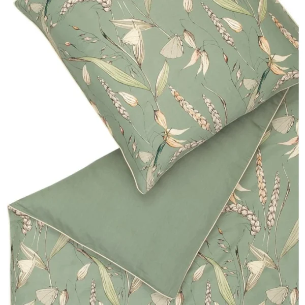 Schöner Wohnen Grainfield Bettwäsche-Set – 135×200 / 80×80 Cm – Salbei 3