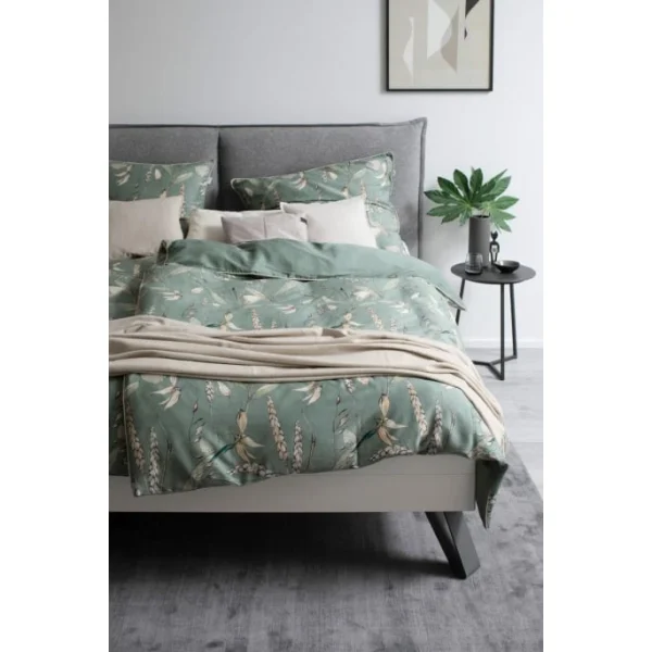 Schöner Wohnen Grainfield Bettwäsche-Set – 135×200 / 80×80 Cm – Salbei 4