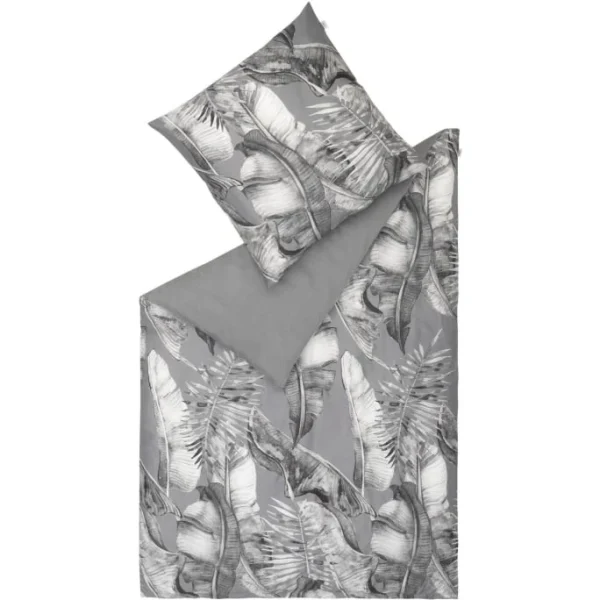 Schöner Wohnen Jungle Mood Bettwäsche-Set – 155×220 / 80×80 Cm – Grau 1