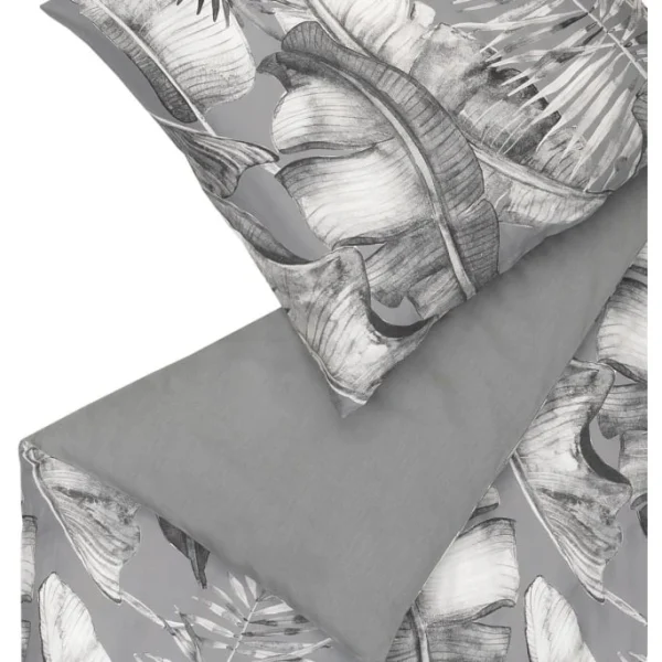 Schöner Wohnen Jungle Mood Bettwäsche-Set – 155×220 / 80×80 Cm – Grau 5