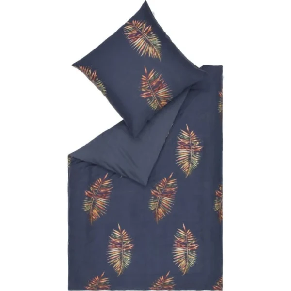 Schöner Wohnen Jungle Mood Bettwäsche-Set – 135×200 / 80×80 Cm – Navy 1