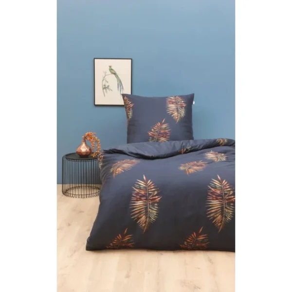Schöner Wohnen Jungle Mood Bettwäsche-Set – 135×200 / 80×80 Cm – Navy 4