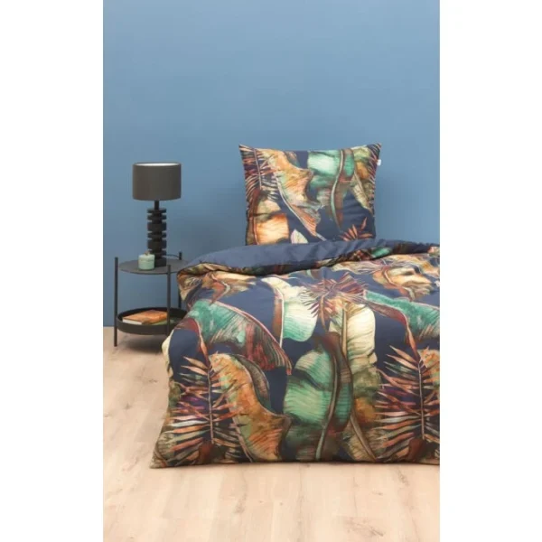 Schöner Wohnen Jungle Leaves Bettwäsche-Set – 135×200 / 80×80 Cm – Marine 4