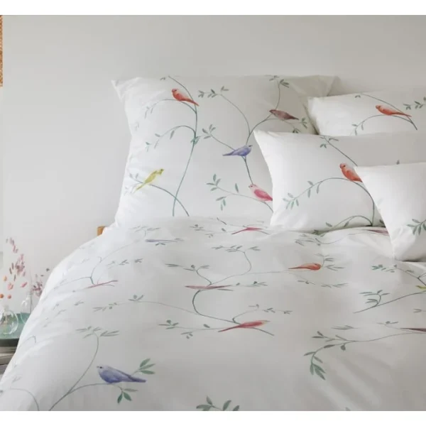 Elegante Garden Love Bettwäsche-Set Aus Seiden-Satin – 135×200 / 80×80 Cm – Weiß 3