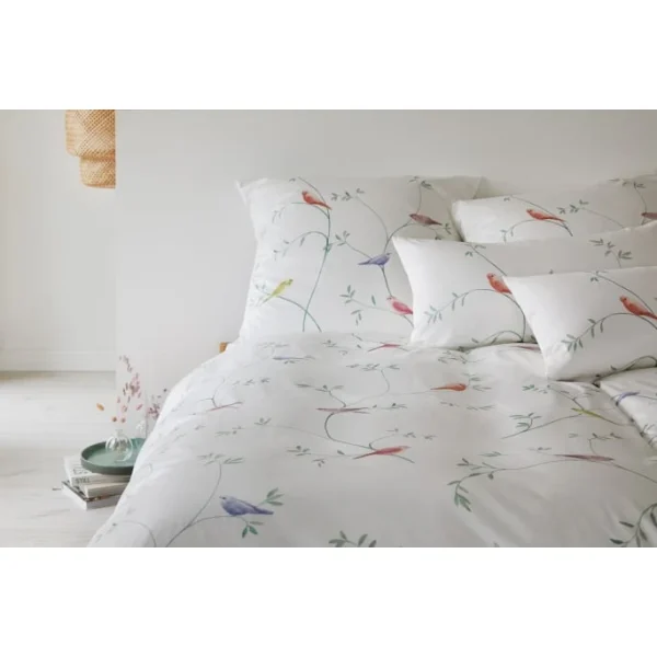 Elegante Garden Love Bettwäsche-Set Aus Seiden-Satin – 135×200 / 80×80 Cm – Weiß 4