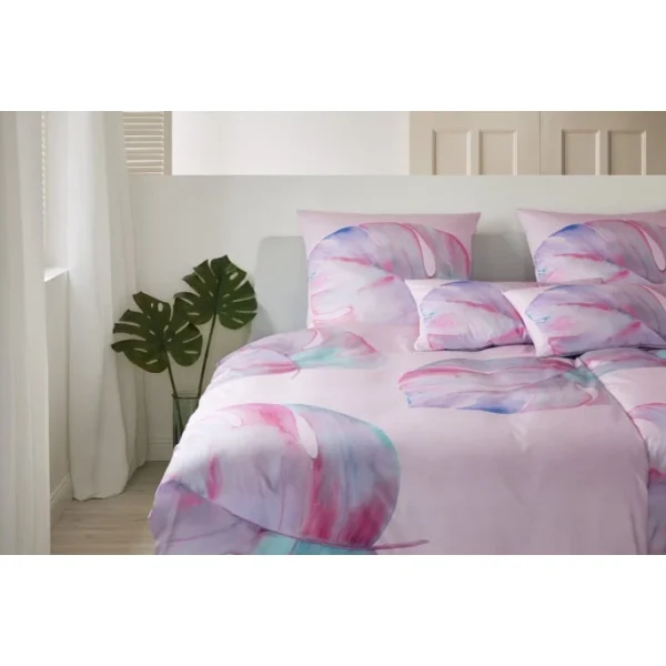Elegante Splendid Bettwäsche-Set Aus Mako-Satin – 135×200 / 40×80 Cm – Rose 3