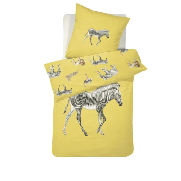 Damai Sonny Bettwäsche-Set Aus Renforcé-Baumwolle – 135×200 / 80×80 Cm – Yellow 1