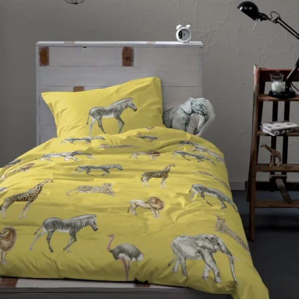 Damai Sonny Bettwäsche-Set Aus Renforcé-Baumwolle – 135×200 / 80×80 Cm – Yellow 5
