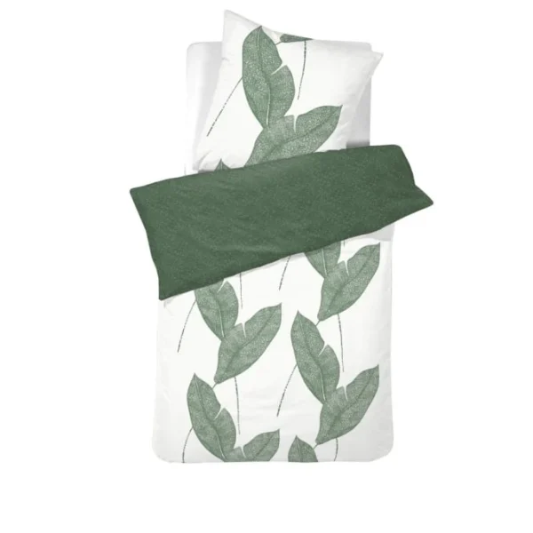 Damai Blade Bettwäsche-Set Aus Bio-Baumwolle – 155×220 / 80×80 Cm – Green 1