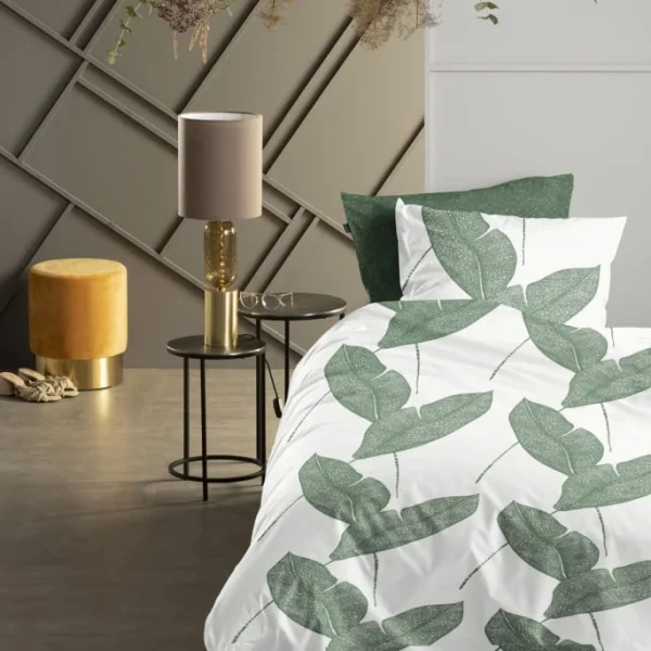Damai Blade Bettwäsche-Set Aus Bio-Baumwolle – 155×220 / 80×80 Cm – Green 3