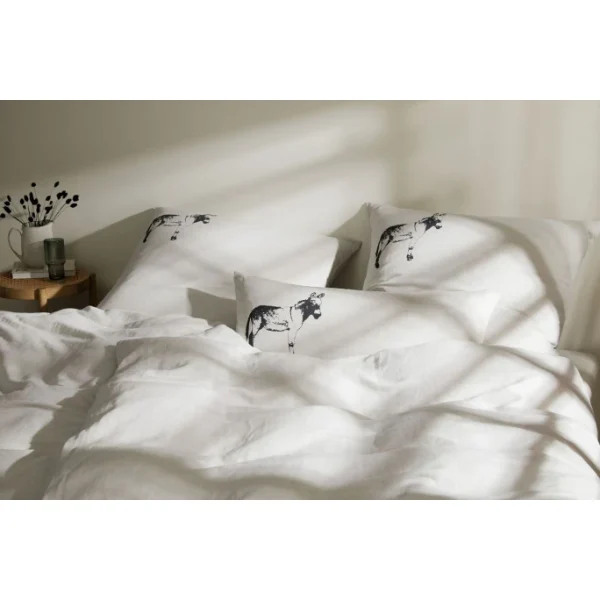 Elegante Esel Bettwäsche-Set Aus Halbleinen – 135×200 / 40×80 Cm – Kreide-anthra 5