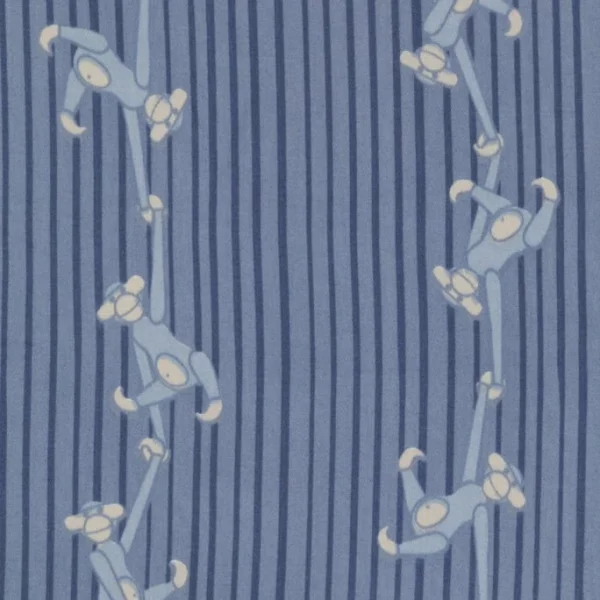 Kay Bojesen Babies Affe Baby Bettwäsche-Set Aus Baumwollsatin – 70×100 / 40×45 Cm – Blau 4