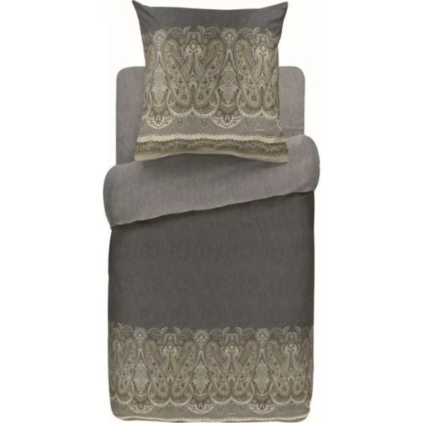 Bassetti SABBIONETA Bettwäsche-Set Aus Baumwollsatin – 135×200 / 80×80 Cm – G1-grau 1