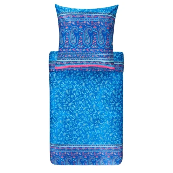 Bassetti COMO Bettwäsche-Set – 135×200 / 80×80 Cm – B1 – Blau 1