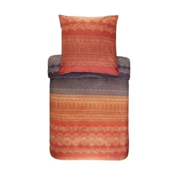 Bassetti Brunelleschi Bettwäsche-Garnitur Aus Mako-Satin – 140×200 / 70×90 (AT) Cm – O1 – Orange 1