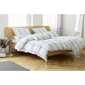Elegante Pajamas Seersucker-Bettwäsche – 135×200 / 80×80 Cm – Aqua-grün 6