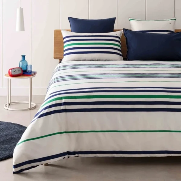 Tommy Hilfiger LINEAR PLAY Satin-/Twill-Bettwäsche-Set – 135×200 / 80×80 Cm – Green 6