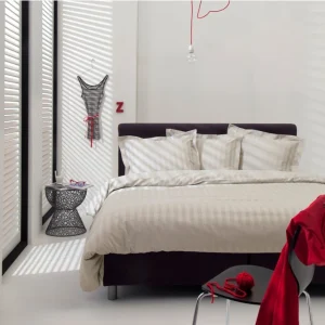 Damai Linea Bettwäsche-Garnitur Aus Satin – 135×200 / 80×80 Cm – Elfenbein 6