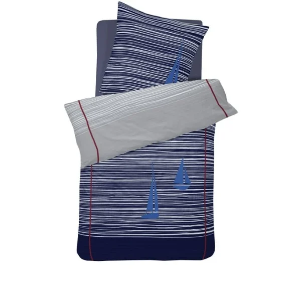 Cinderella Boats Wendebettwäsche-Set – 135×200 / 80×80 Cm – Deep Blue 3