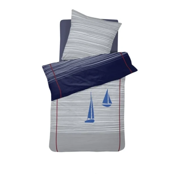 Cinderella Boats Wendebettwäsche-Set – 135×200 / 80×80 Cm – Deep Blue 4