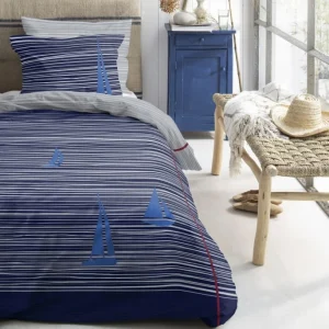 Cinderella Boats Wendebettwäsche-Set – 135×200 / 80×80 Cm – Deep Blue 24