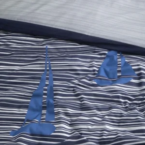 Cinderella Boats Wendebettwäsche-Set – 135×200 / 80×80 Cm – Deep Blue 30
