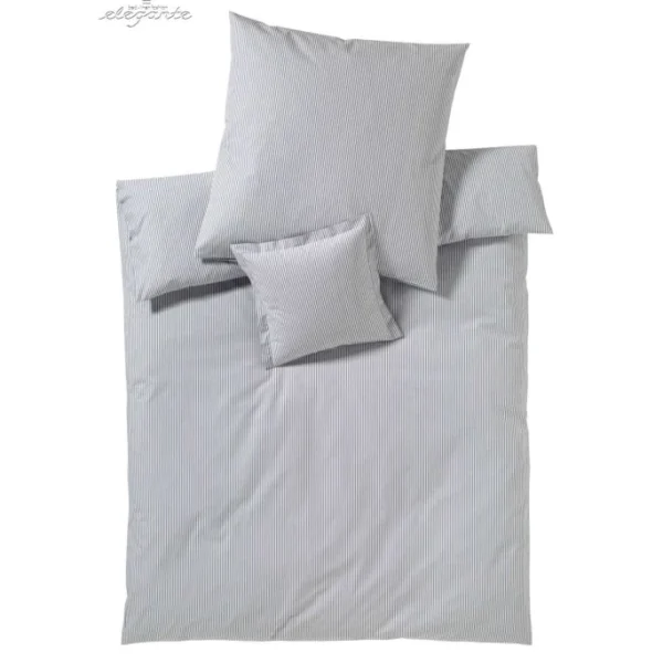 Elegante Classico Bettwäsche Aus Web-Perkal – 155×200 / 80×80 Cm – Silber 1