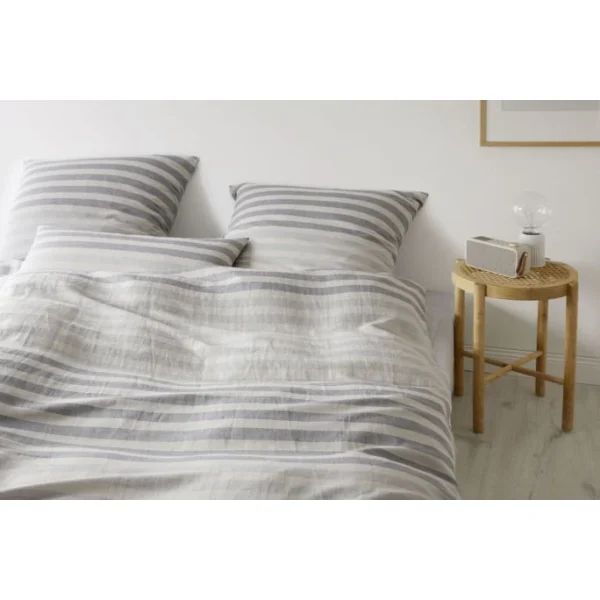 Elegante Clear Halbleinen Bettwäsche – 135×200 / 40×80 Cm – Stone 3