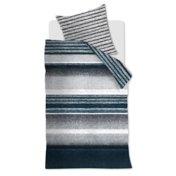 Riviera Maison Rivièra Maison Mohair Bettwäsche-Set – 155×220 / 80×80 Cm – Blau 1