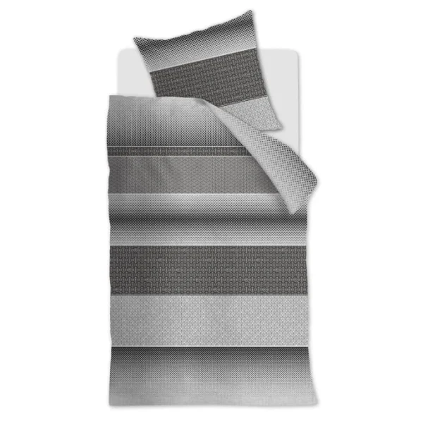 Riviera Maison Rivièra Maison Retrograde Bettwäsche-Set – 135×200 / 80×80 Cm – Grau 1