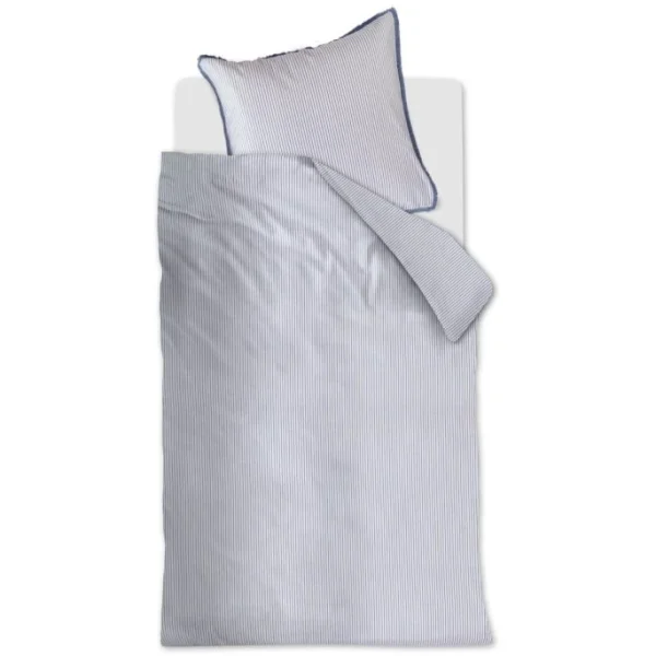 At Home Minimalist Bettwäsche-Set – 155×220 / 80×80 Cm – Blau 1