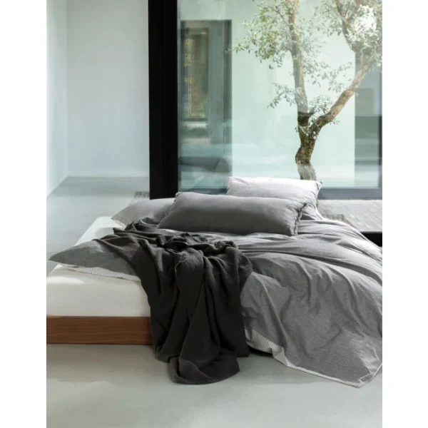 Marc O’Polo Skei Bettwäsche-Set Mit Recycling-Baumwolle – 200×220 / 2x80x80 Cm – Schwarz 3