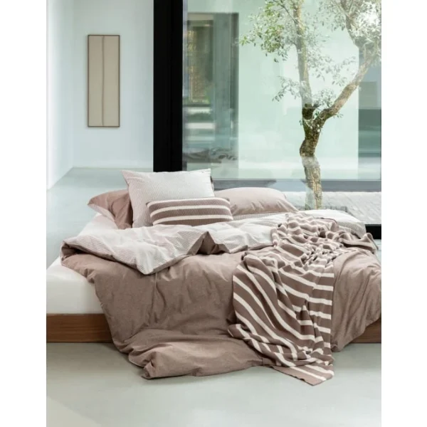 Marc O’Polo Skei Bettwäsche-Set Mit Recycling-Baumwolle – 200×200 / 2x80x80 Cm – Braun 3